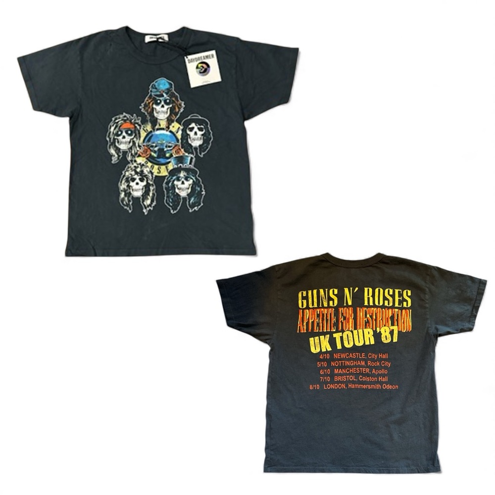 NWT-Minor Flaw-Daydreamer Guns N' Roses Skull Heads Tee - Picture 8 of 10